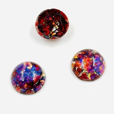 Imagem de Colagem Pedra Lilás 15mm Opal Cabachon Redondo10pçs 33g Arte - Macall