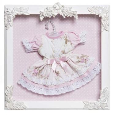 Imagem de Quadro Com Acrílico Menina Vestido No Cabide Quarto Bebê Infantil Meni