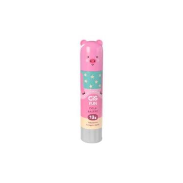 Imagem de Cola Bastão Escolar 13g Animais Fofos e Divertidos CIS Fun, ROSA