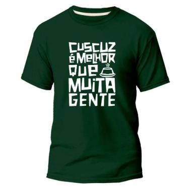 Imagem de Camiseta Básica Algodão Estampa Digital Cuscuz Melhor Q Muita Gente - 