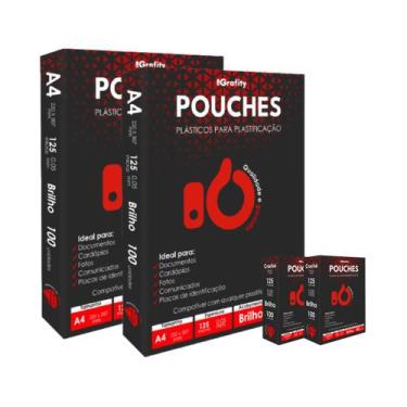 Imagem de Plastico Plastificação 400 Grafity 2 Cento crachá e 2 Cento A4 0,05mm 