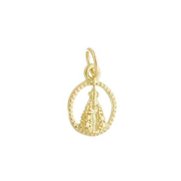Imagem de Pingente Nossa Senhora De Aparecida Vazada Ouro Amarelo 18kl - Juniorj