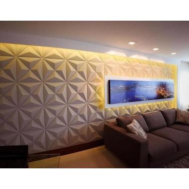 Imagem de Revestimento de Parede Placas PVC 3D Londres Branca 50x50cm - decor pa