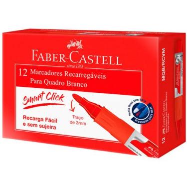 Imagem de Marcador Quadro Branco Recarregável Faber Castell Vermelho 3 - Faber-C