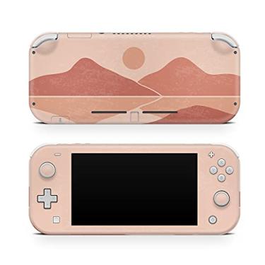 Imagem de Tacky Design Mountain Landscapes Decal Skin Compatible with Nintendo Switch Lite Skin Wrap, Minimalistic Pastel Color Skin for Nintendo Switch Lite Cover, Premium Vinyl 3M Full Wrap Decal.