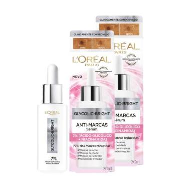 Imagem de Kit 2 Sérum Glycolic Bright L'Oreal Paris Anti Marcas 30ml - Loreal