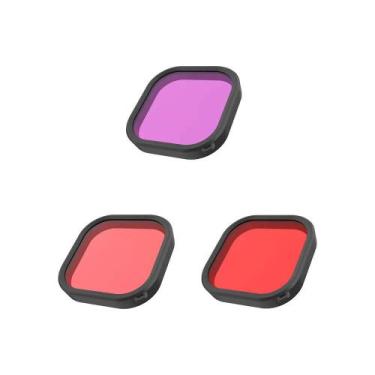 Imagem de Kit Filtros de Mergulho para Caixa Estanque GoPro Hero 11 / 10 / 9 Bla