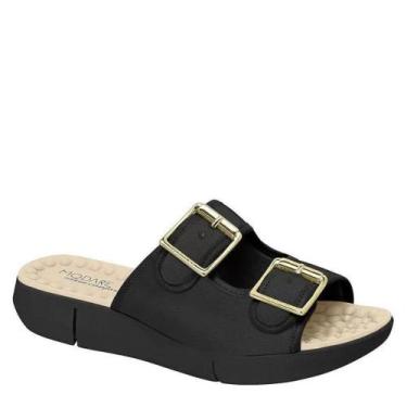 Imagem de Tamanco Ortopédico Modare Esporão Massageador Fivela 7142.113, Preto, 