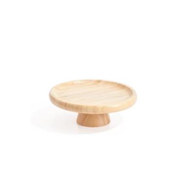 Imagem de Prato Suporte para Bolo de Bambu 20x20x7,8cm - Jolitex