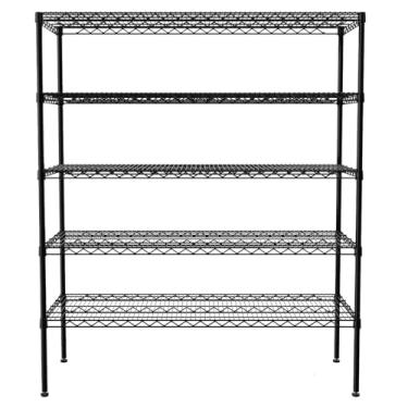 Imagem de Estante aramada branca com 5 prateleiras para câmara fria - 79Lx37Px188A cm