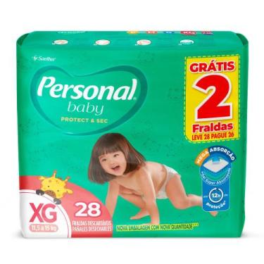 Imagem de Fralda Personal Baby Protect & Sec Tamanho XG Leve 28 Pague 26 Fraldas