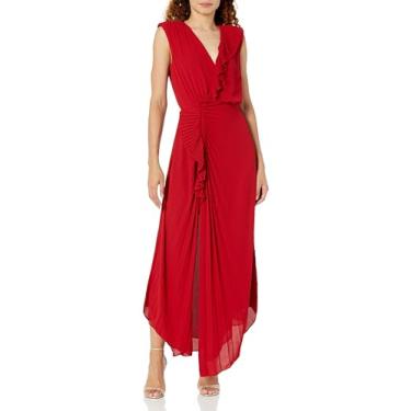 Imagem de Ramy Brook Vestido midi sem mangas Poppy, Vermelho sarau, PP