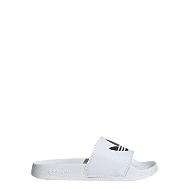 Imagem de adidas Originals Chinelo Adilette Lite unissex para crianças, Branco/Núcleo preto/branco, 5 Big Kid
