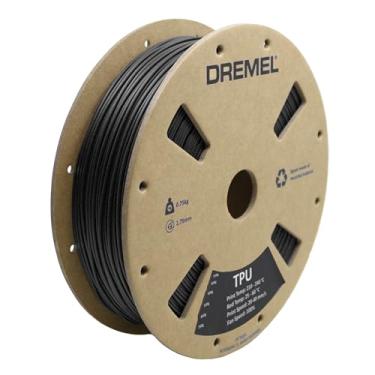 Imagem de Dremel Filamento flexível para impressora 3D DigiLab TPU-BLA-01, diâmetro de 1,75 mm, peso do carretel de 0,75 kg, cor preta, habilitado para RFID, novo carretel de papelão