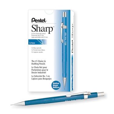 Imagem de Pentel Lapiseira afiada, (0,7 mm), barril azul, caixa com 12 (P207C)