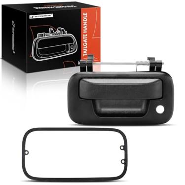 Imagem de A-Premium Maçaneta de porta traseira com fechadura compatível com Ford F150 2004-2014, F250 350 450 550 Super Duty & Lincoln Mark LT 2006-2008, número de substituição 4L3Z-9943400-AAA, 8L3Z-9943400-AA