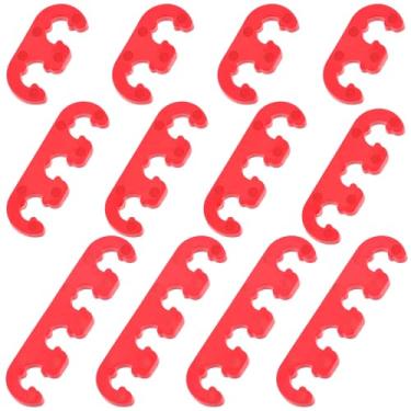 Imagem de Separador de fios de vela de ignição, 12 peças 7 mm 8 mm 8,5 mm 8,8 mm suporte de fio de vela de ignição kit divisor separador de fios de vela de ignição vermelho suporte de separadores de fio de tear