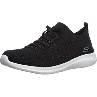 Imagem de Skechers Ultra Flex Statements Tênis feminino, Black/White, 6.5