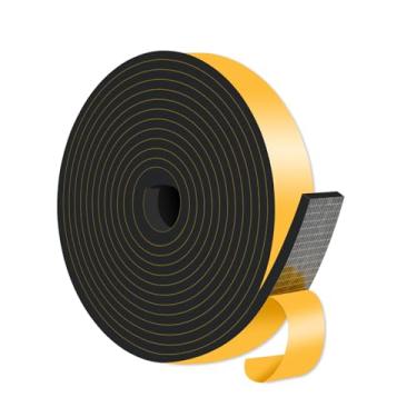 Imagem de MIKONIYA Vedação de Porta com Vedação Contra Intempéries, Vedação Contra Intempéries, À Prova de Som, Isolamento A Frio, Fita Isolante de Espuma Cr de Alta Densidade para Porta, Mo (1 Pol X 1/4 Pol X