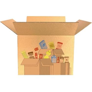 Imagem de Kit 10 Caixas de Papelão 37x29x27 Cesta Básica Personalizada (Com Impressão)