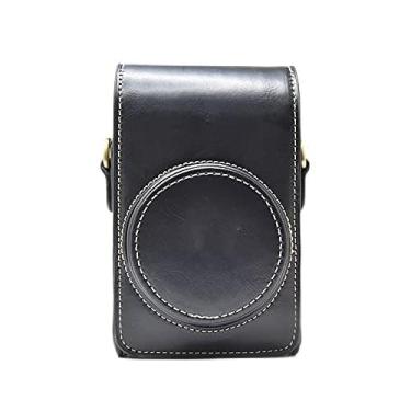 Imagem de BolinUS Premium PU Leather Fullbody Camera Case Bag Cover for Ricoh GR II/III Sony RX100 V VI VII ZV-1 with Neck Strap (Black)