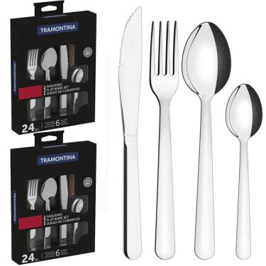 Imagem de Faqueiro Tramontina Malibu em Aço Inox 48 Peças 23798046