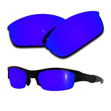 Imagem de Lentes polarizadas de substituição para óculos de sol Oakley Flak Jacket - várias cores, Revestimento espelhado roxo, 0