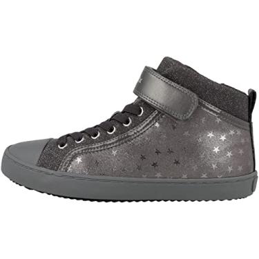 Imagem de Geox Tênis feminino Kalispera Hightop, Cinza, 6 Little Kid