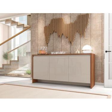 Imagem de Aparador Buffet 160cm Madrid 3 Portas 1 Gaveta Cedro com OffWhite - Re