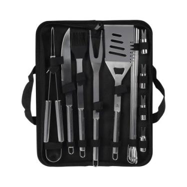 Imagem de Kit Churrasco Premium em Inox 16 Peças com Estojo Bel - 256600