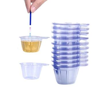 Imagem de Pacote com 500 copos de urina descartáveis, copos de plástico para coleta de urina 40 ml, copos de recipiente de amostra de urina para teste de pH de ovulação na gravidez