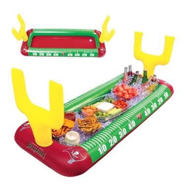 Imagem de BigMouth Buffet inflável oficialmente licenciado pela NFL Tampa Bay Buccaneers de 1,2 m – logotipo e cores do time – fácil de limpar, perfeito para portas traseiras, festas e celebrações de dia de