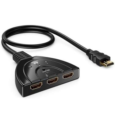 Imagem de Cabo Switch HDMI 4K Chaveador 3 Entradas função de comutação