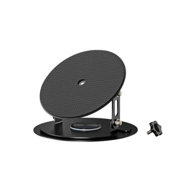 Imagem de Bettdow Suporte para projetor de aço carbono com parafuso de 6 mm para a maioria dos projetores, base giratória de 360°, suporte ajustável com fácil configuração - preto