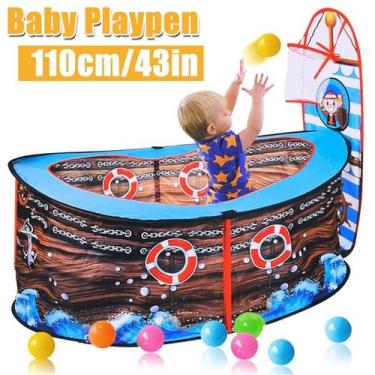 Imagem de Tenda Infantil Wokex Navio Pirata com Cesta de Basquete - 110x50cm