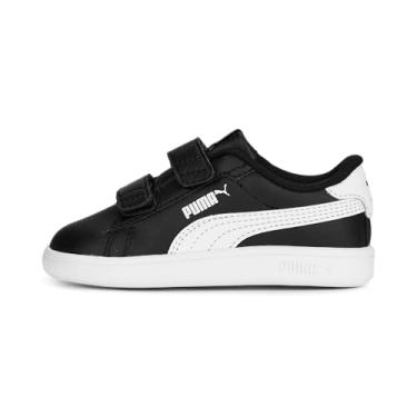 Imagem de PUMA Tênis infantil unissex Smash Hook and Loop, Preto/branco, 17