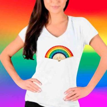 Imagem de Camiseta Leque - Bandeira Orgulho - LGBT - Lojas Áurea, P