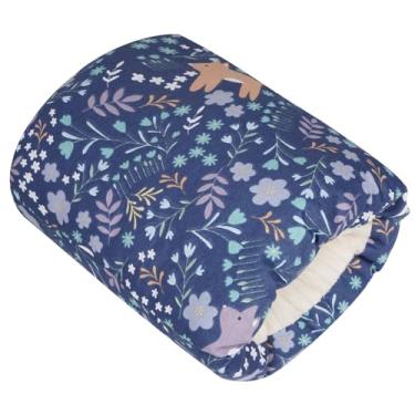 Imagem de Povkufii Travesseiro de amamentação ajustável para braço de amamentação, travesseiro macio para amamentação, travesseiro de alimentação de bebê (folhas de flores)
