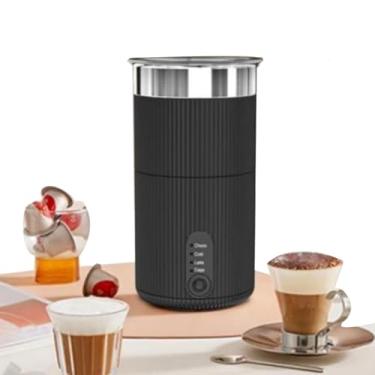 Imagem de Vaporizador e espumador de leite elétrico automático, 500ml, funções 4 em 1 com controle de temperatura, fabricante de espuma quente e fria 140±41℉（65±5℃）cappuccinos, latte, macchiato