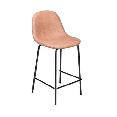 Imagem de Banqueta Tânia Pu 65cm Marrom Vintage - Rivatti