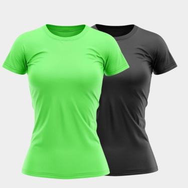 Imagem de Kit 2 Camisas Proteção Solar Manga Curta Feminina Blusa Térmica-Feminino