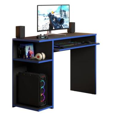 Imagem de Mesa Gamer Escrivaninha Mesa De Computador Varias Cores - JM3, Azul
