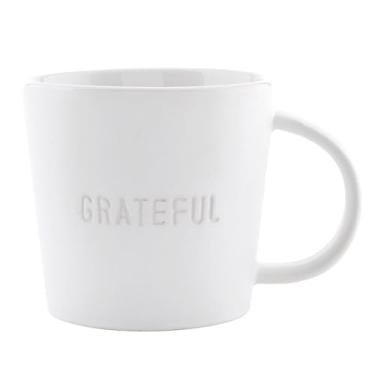 Imagem de Santa Barbara Designs Studio Gift Coffee Mugs Tall Debossed Matte Ceramic Coffee or Tea Cup, 400 ml, Grateful