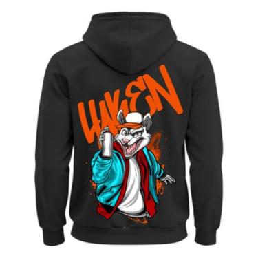 Imagem de Moletom Blusa de Frio Luken lk estampado rato street mouse tendencia, 