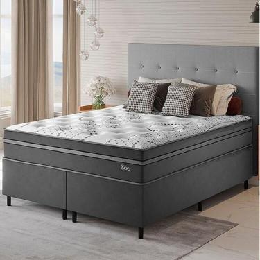 Imagem de Conjunto Colchão Mola Ensacada e Base Box Queen 66x158x198cm Zoe Yesca