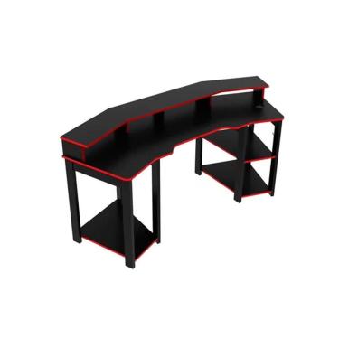 Imagem de Mesa Computador Gamer ME4167 Preto/Vermelho - Tecno Mobili