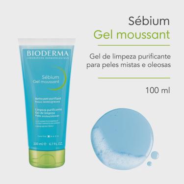 Imagem de Gel moussant bioderma sébium limpeza antioleosidade de alta tolerância pump 100ML