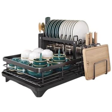 Imagem de Escorredor de Louça Inox com Porta Pratos Talheres Copos Escorredor de Pratos Louça Suspenso Drenagem Automatica Atiderrapante Organizador Cozinha