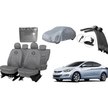 Imagem de Conjunto de capa couro Elantra 11-14 + limpa para-brisa - iron tech