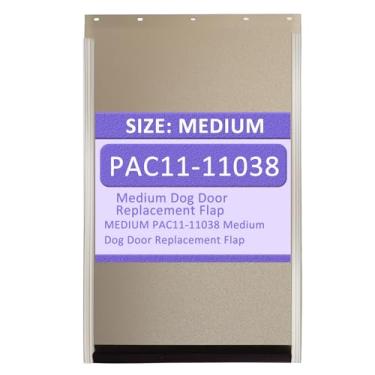 Imagem de PAC11-11038 abas de substituição de porta de cães médias para cães e gatos, portas de substituição para cães e gatos, compatível com cofres para animais de estimação, tamanho 30 x 21 cm